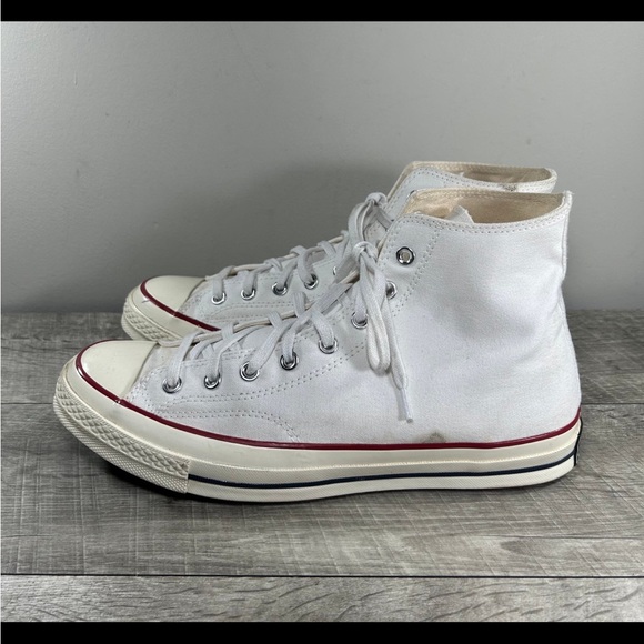 Converse Chuck Taylor 10 All Star Mens White Sneakers Kicks Shoes Size 11.5 - Picture 5 of 9